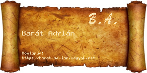 Barát Adrián névjegykártya